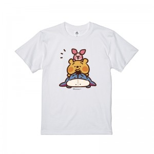 【JP disneystore】カナヘイ画♪くまのプーさん プー&ピグレット&イーヨー pooh piglet eeyore t shirt (white)