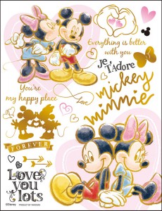  【 puzzle 】 Mickey & Minnie  カラフル・ゴールド  300塊  (16.5×21.5cm)