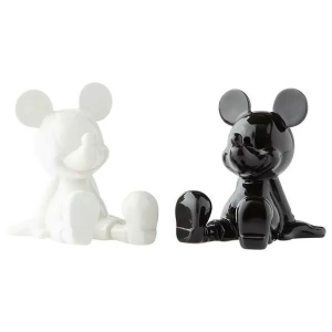 【 US Enesco 】 Black and White Mickey salt & pepper