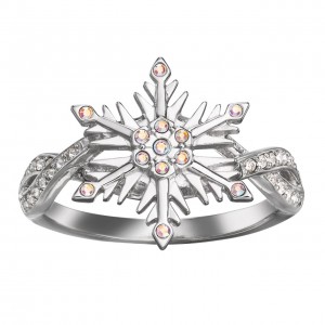 【RockLove】  FROZEN Crystal Snowflake Ring