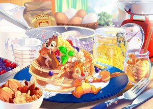  【puzzle】chip n dale 300塊  あま～い誘惑? (30.5×43cm)