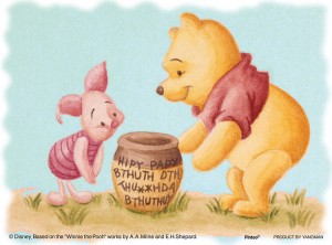  【puzzle】pooh 150塊  おいしいハチミツ (7.6×10.2cm)