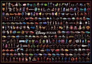 【puzzle】pixar 1000塊 ディズニー/ピクサー キャラクター大集合 (51×73.5cm)
