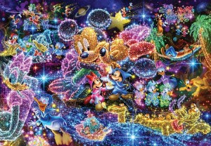 【puzzle】mickey and friends 500塊 星空に願いを・・・ (25x36cm)