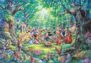 【puzzle】mickey and friends 1000塊 森のフィルハーモニー (51×73.5cm)