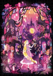 【puzzle】【透明】500塊 rapunzel 夜空にきらめく灯り（塔の上のラプンツェル） (25x36cm)