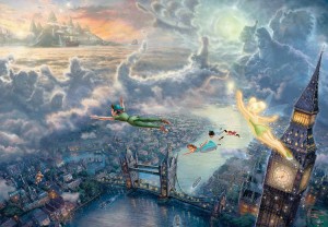 【puzzle】 油畫風 Tinker Bell and Peter Pan Fly to Never Land (51×73.5cm)