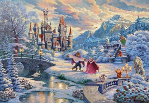 【puzzle】油畫風 Beauty and the Beast 1000塊 Beauty and the Beast's Winter Enchantment (51×73.5cm)