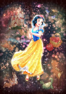 【puzzle】【透明】snow white 266塊 光り輝く希望（白雪姫） (18.2×25.7cm)