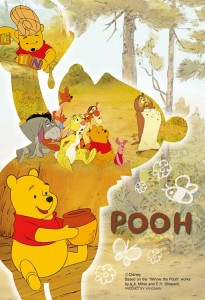  【puzzle】【透明】Winnie the Pooh Silhouette Memory -プー- 70塊   (10×14.7cm)