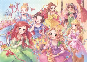 【puzzle】princess 500塊 ピュアリーディズニープリンセス (35×49cm)