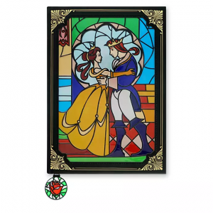 【US disneystore】Beauty and the Beast Stained Glass Window Replica Journal