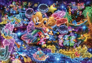 【puzzle】【透明】mickey and friends 1000塊 星空に願いを・・・ (51.2×73.7cm)
