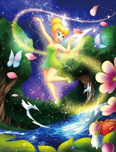  【puzzle】【光る】tinkerbell 300塊 フェアリー・ライト (16.5×21.5cm)