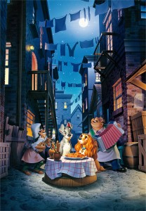【puzzle】【光る】Lady and the Tramp 1000塊 (51×73.5cm)
