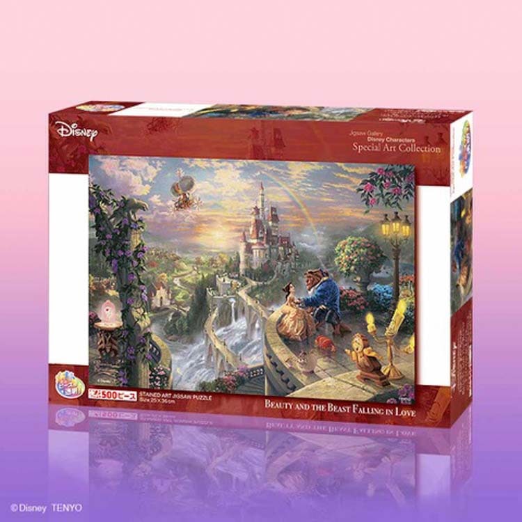 【puzzle】【透明】500塊 美女と野獣　Beauty and Beast Falling in Love  (25x36cm)