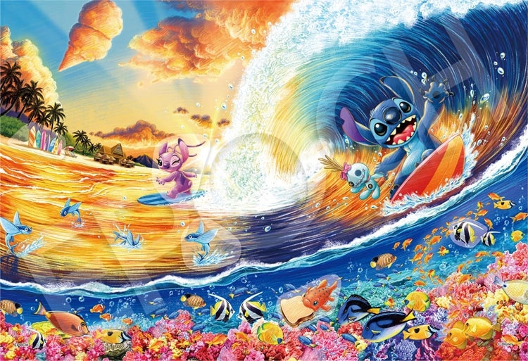 【puzzle】【PD系列】300塊 Stitch -Sunset Surfing- (26×38cm)