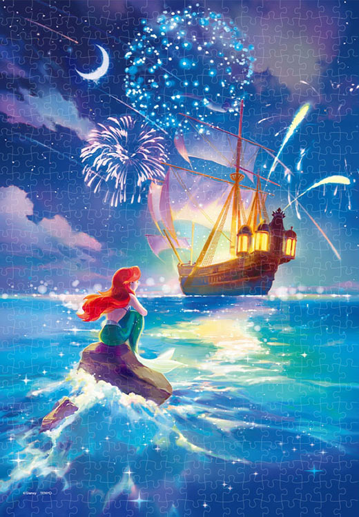 【puzzle】【透明】500塊 ariel　海上のにぎわい （リトル・マーメイド）　 (25x36cm)