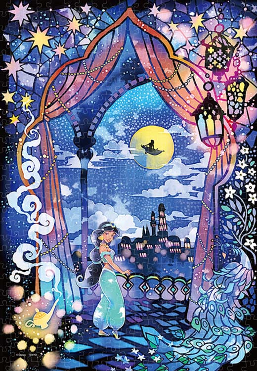 【puzzle】【透明】aladdin  500塊  自由を感じて…（アラジン） (25x36cm)
