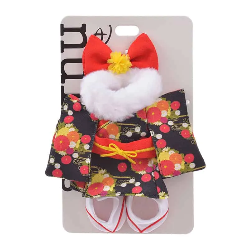 【JP disneystore】nuiMOs 專用衫 着物 お正月 黒色花柄 ガール