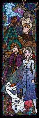 【puzzle】【透明】frozen 456塊 ステンドグラス (18.5x55.5cm)