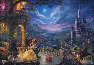 【puzzle】 油畫風 1000塊 　beauty and the Beast Dancing in the Moonlight　(51×73.5cm)