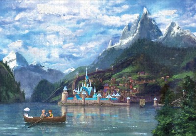 【puzzle】油畫風 frozen 1000塊 うららかなアレンデール (51×73.5cm)