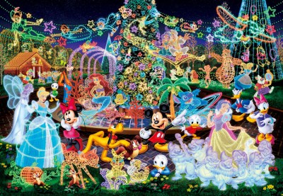 【puzzle】【光る】 mickey 500塊 マジカルイルミネーション (35×49cm)