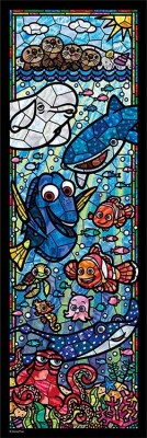 【puzzle】【透明】aladdin 456塊 アラジン ステンドグラス (18.5x55.5cm)