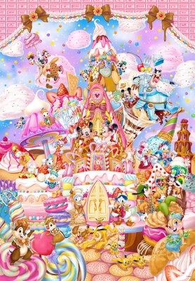 【puzzle】all characters 266塊 ミッキーのスイート キングダム (18.2×25.7cm)