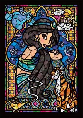【puzzle】【透明】aladdin 266塊  ジャスミン ステンドグラス (18.2×25.7cm)
