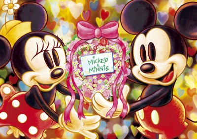 【puzzle】mickey minnie 200塊 メモリーブーケ (22.5×32cm)