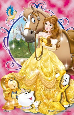 【puzzle】【透明】【一體式框架】beauty and the beast 132塊 　ブライトプリンセス (15.8×21.4cm)