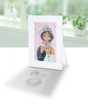 【puzzle】【透明】【一體式框架】jasmine 132塊 恋するジャスミン (15.8×21.4cm)