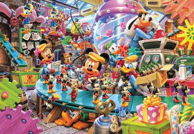 【puzzle】mickey and friends 108塊 ミッキーのトイファクトリー (18.2×25.7cm)